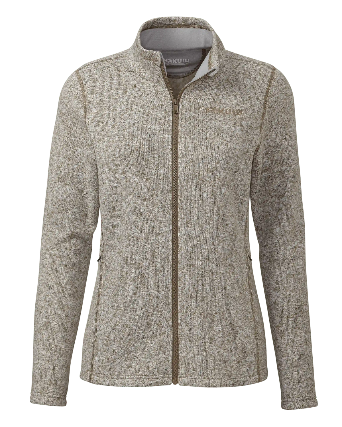 Women's Base Camp Full Zip Sweater | Khaki White Heather