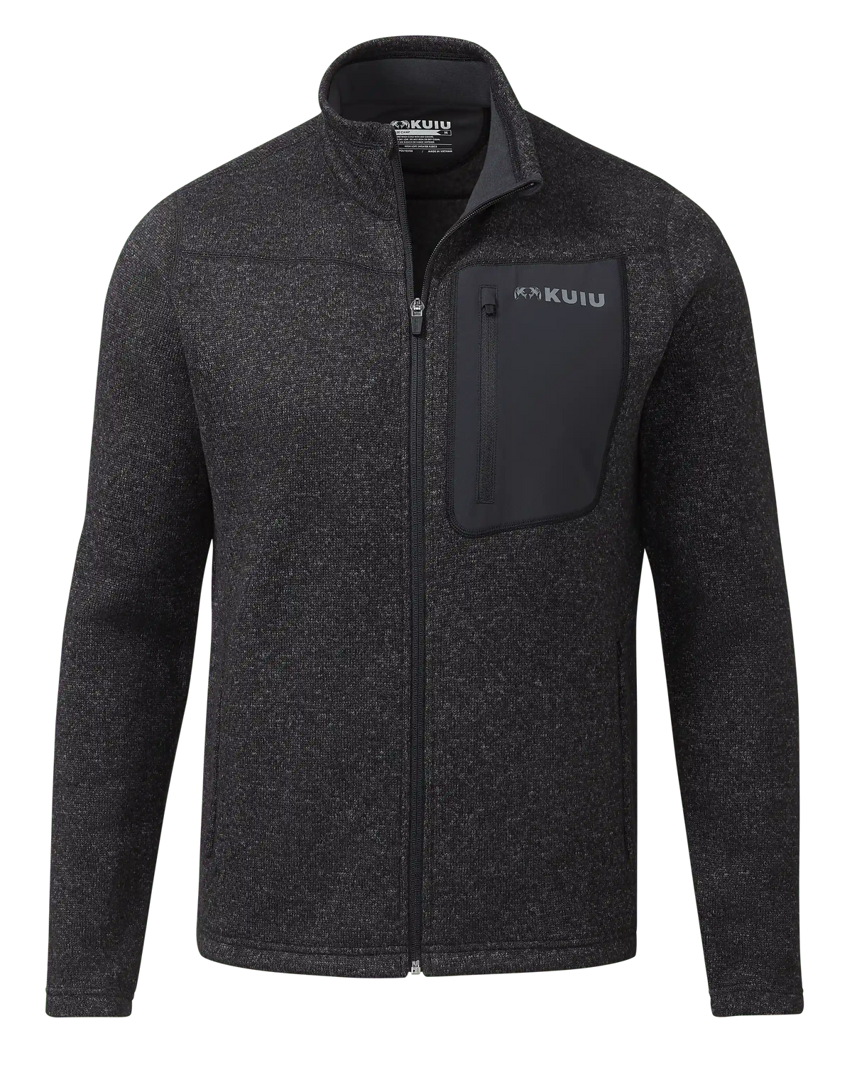 Base Camp Full Zip Sweater | Heather Black