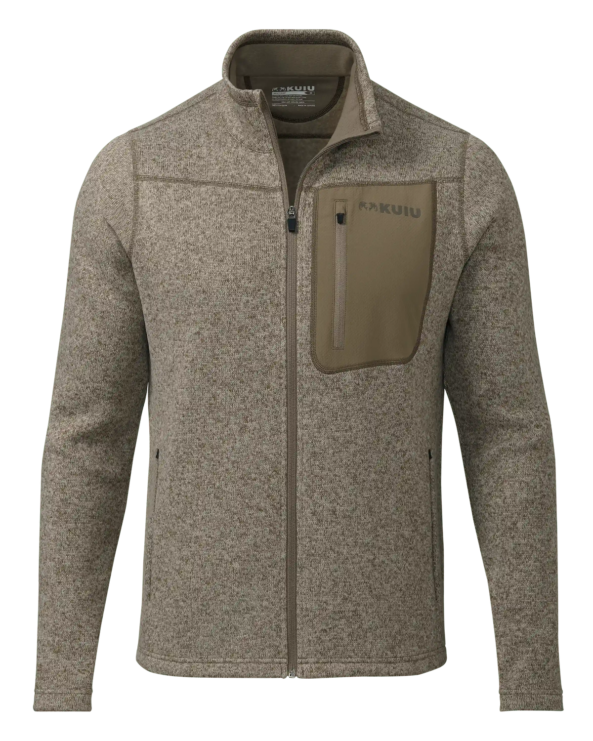 Base Camp Full Zip Sweater | Khaki Heather