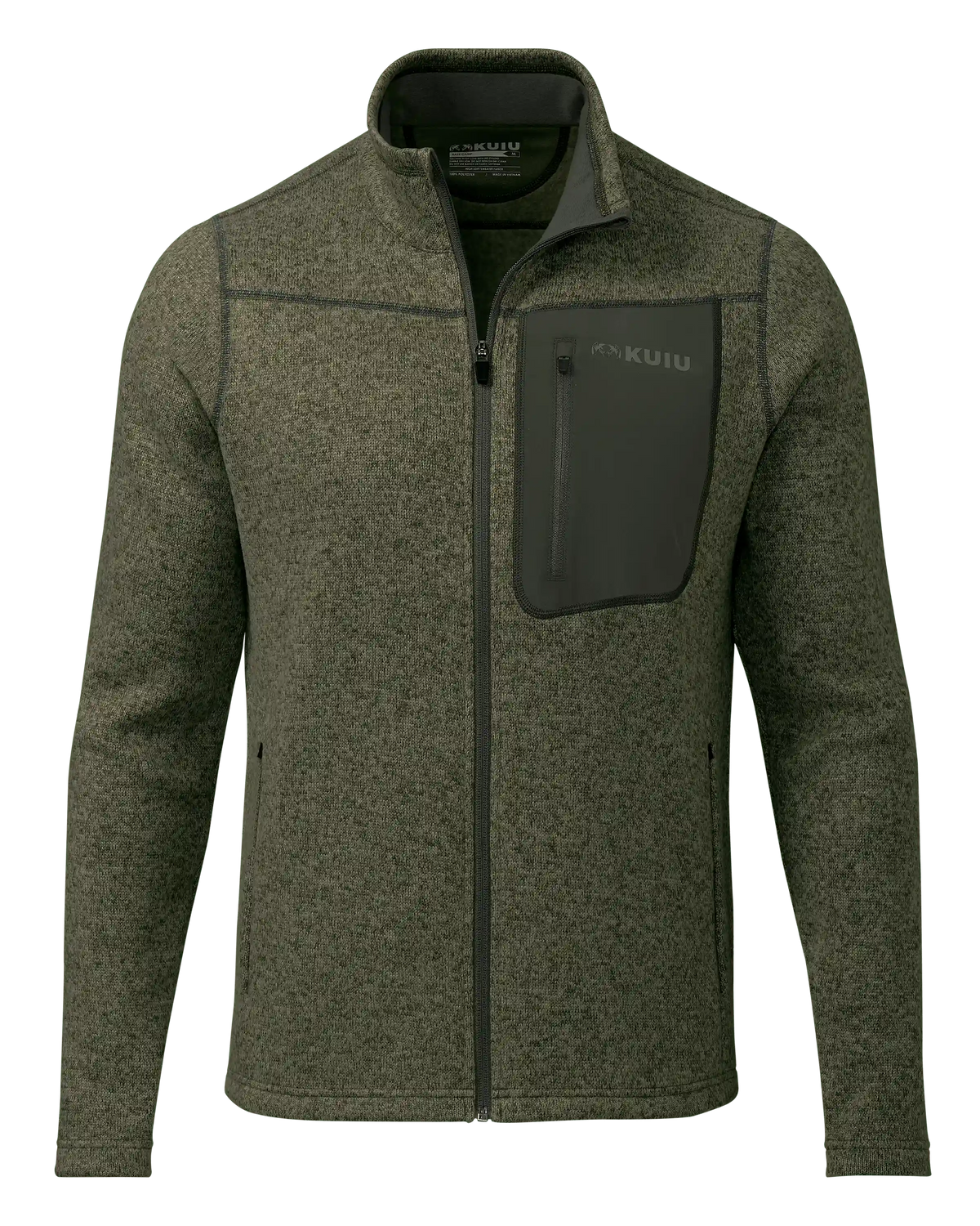 Base Camp Full Zip Sweater | Olive Heather