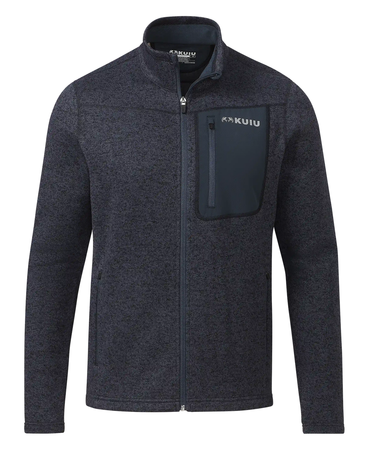 Base Camp Full Zip Sweater | Steel Blue Heather