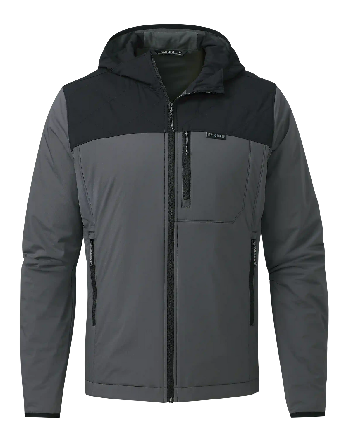Transit Packable Hooded Jacket | Black/Gunmetal