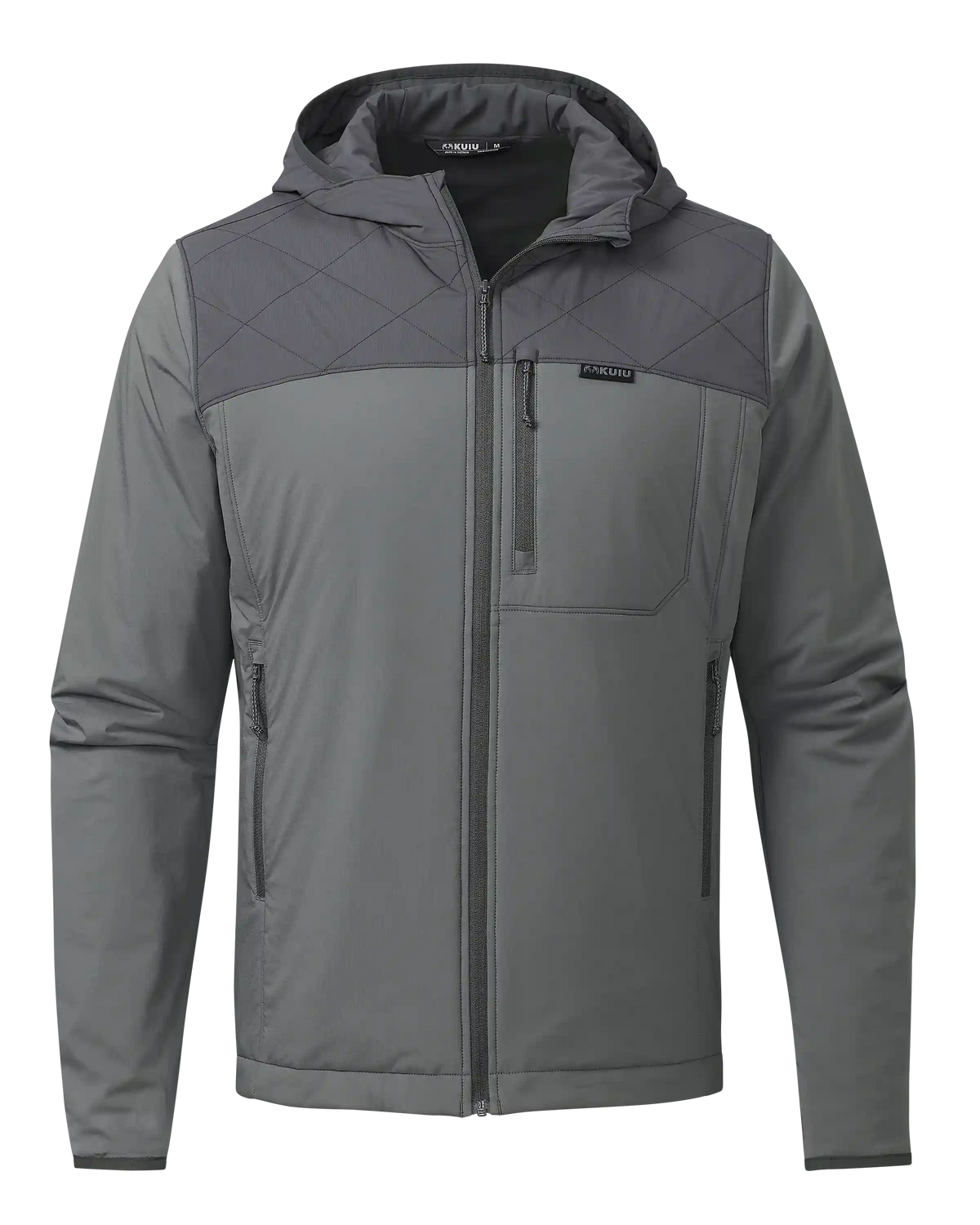 Transit Packable Hooded Jacket | Gunmetal/Stone