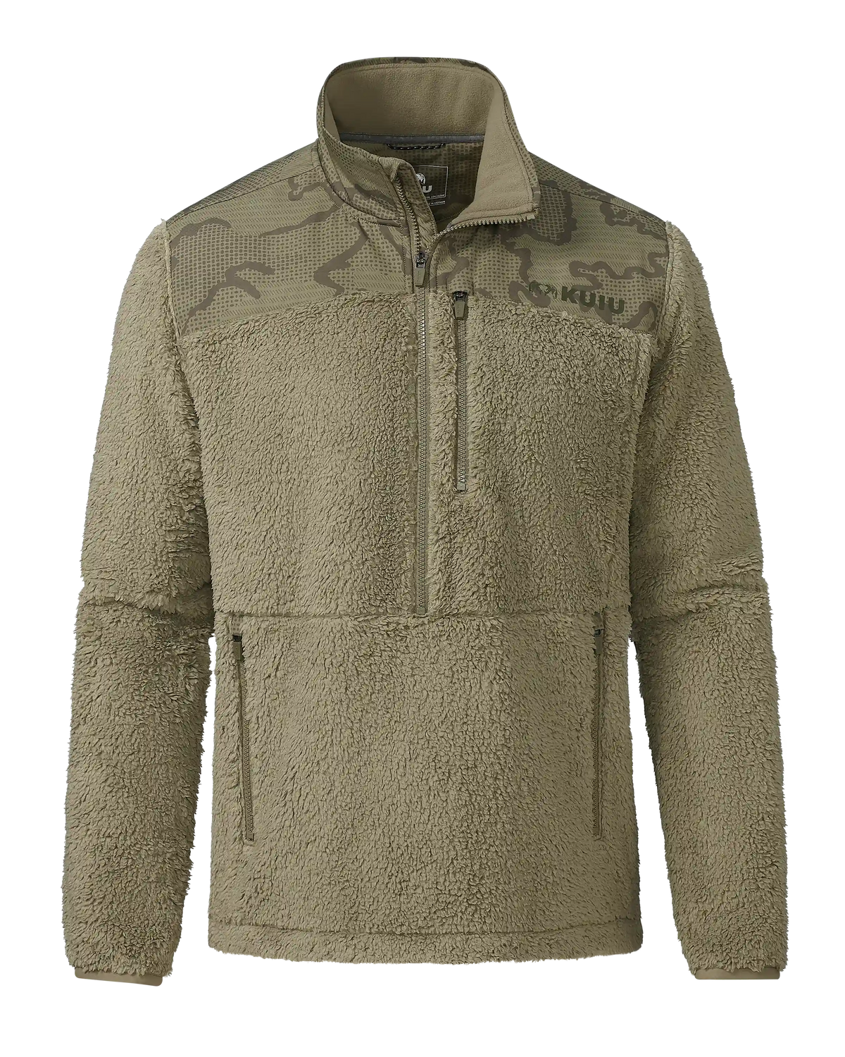 Sherpa Fleece Zip Pullover | Arctic Shadow Tonal