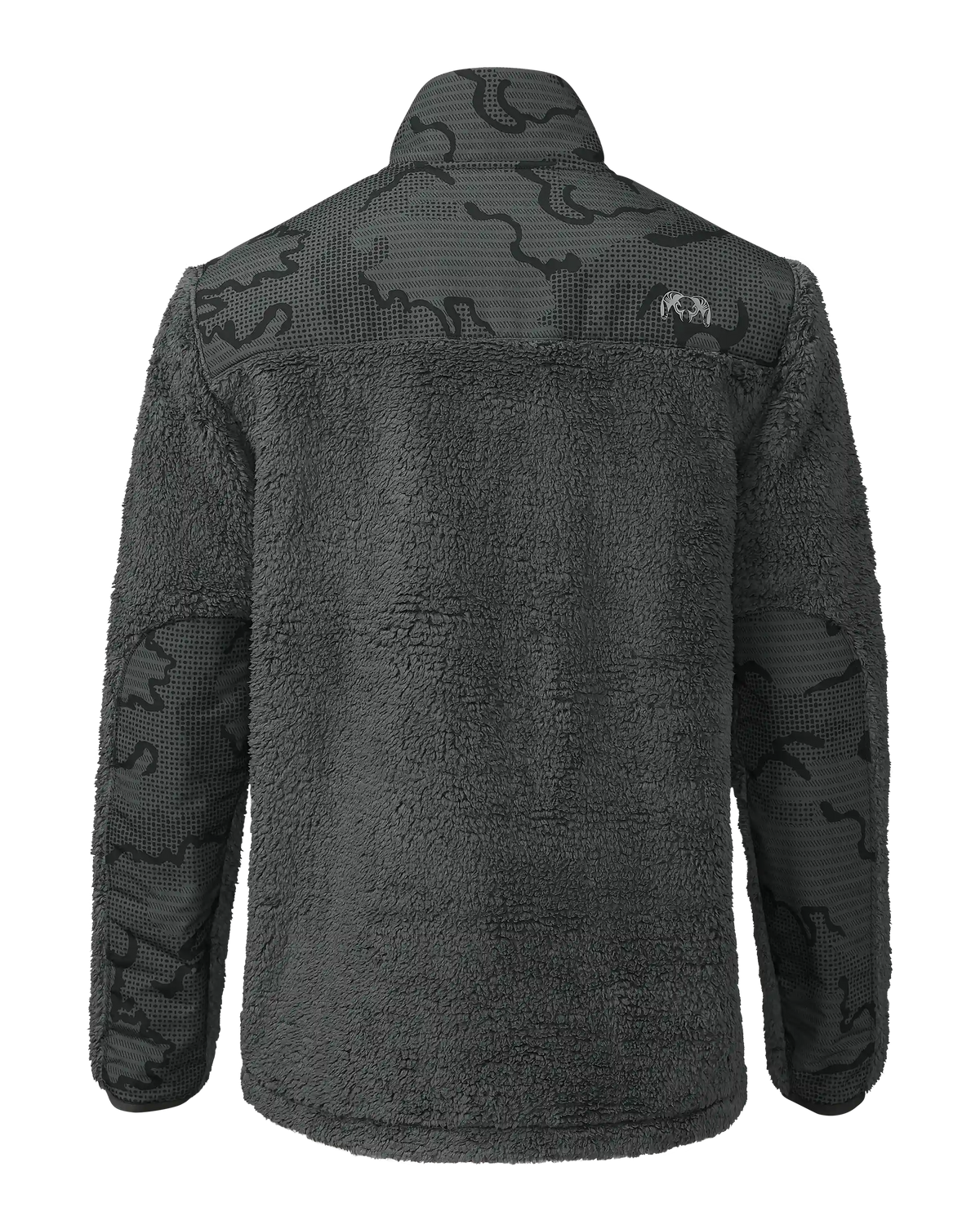 Sherpa Fleece Zip Pullover | Gunmetal Tonal