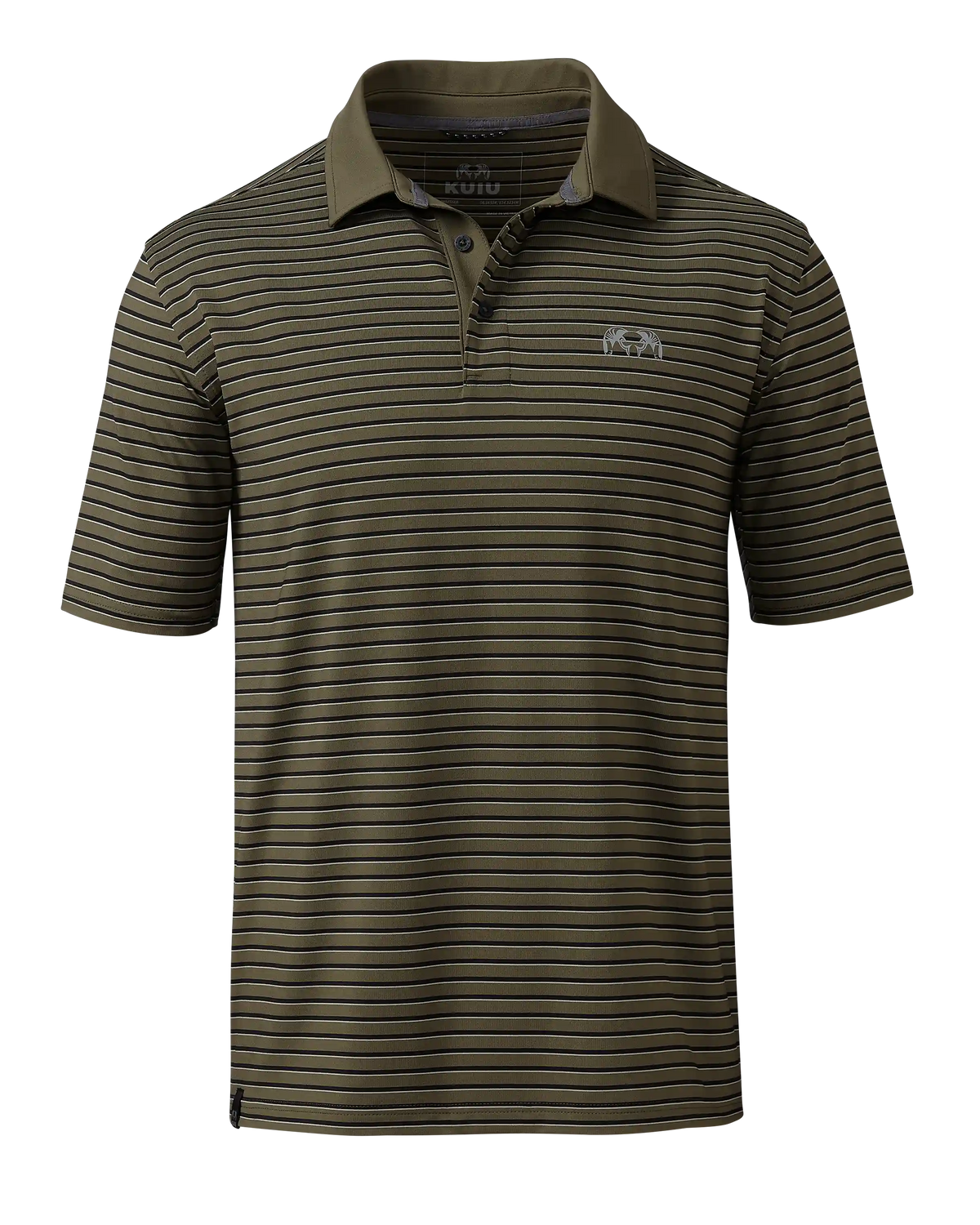 KUIU Performance Polo Stripe | Evergreen Stripe