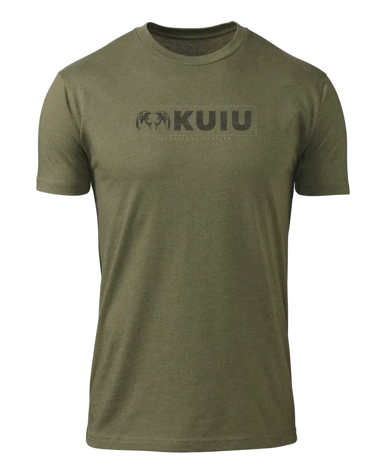 KUIU Topo Block Logo T-Shirt | Military Green