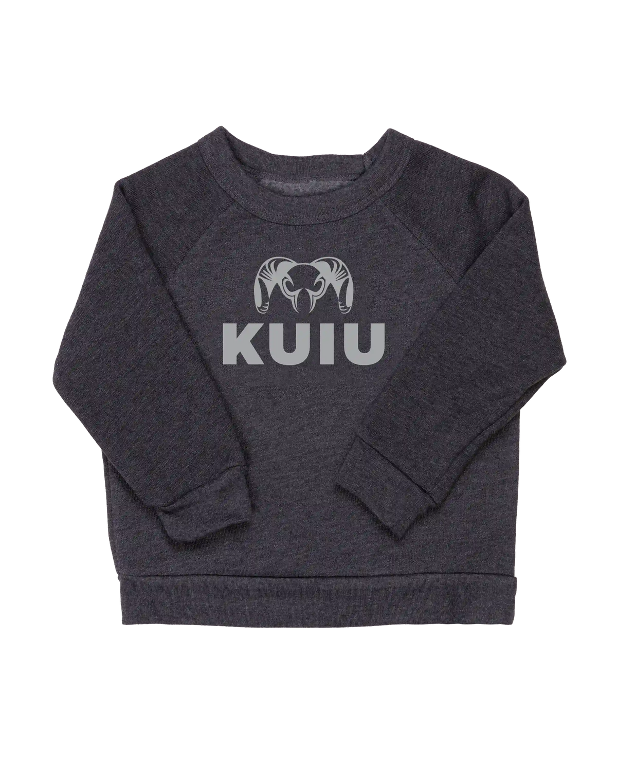 Toddler Stacked Logo Crewneck Sweatshirt | Light Grey