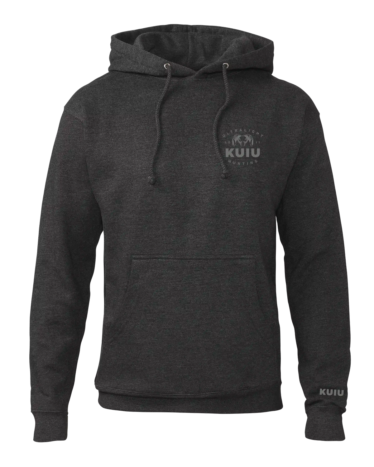 KUIU Ultralight Chest Logo Hoodie | Charcoal