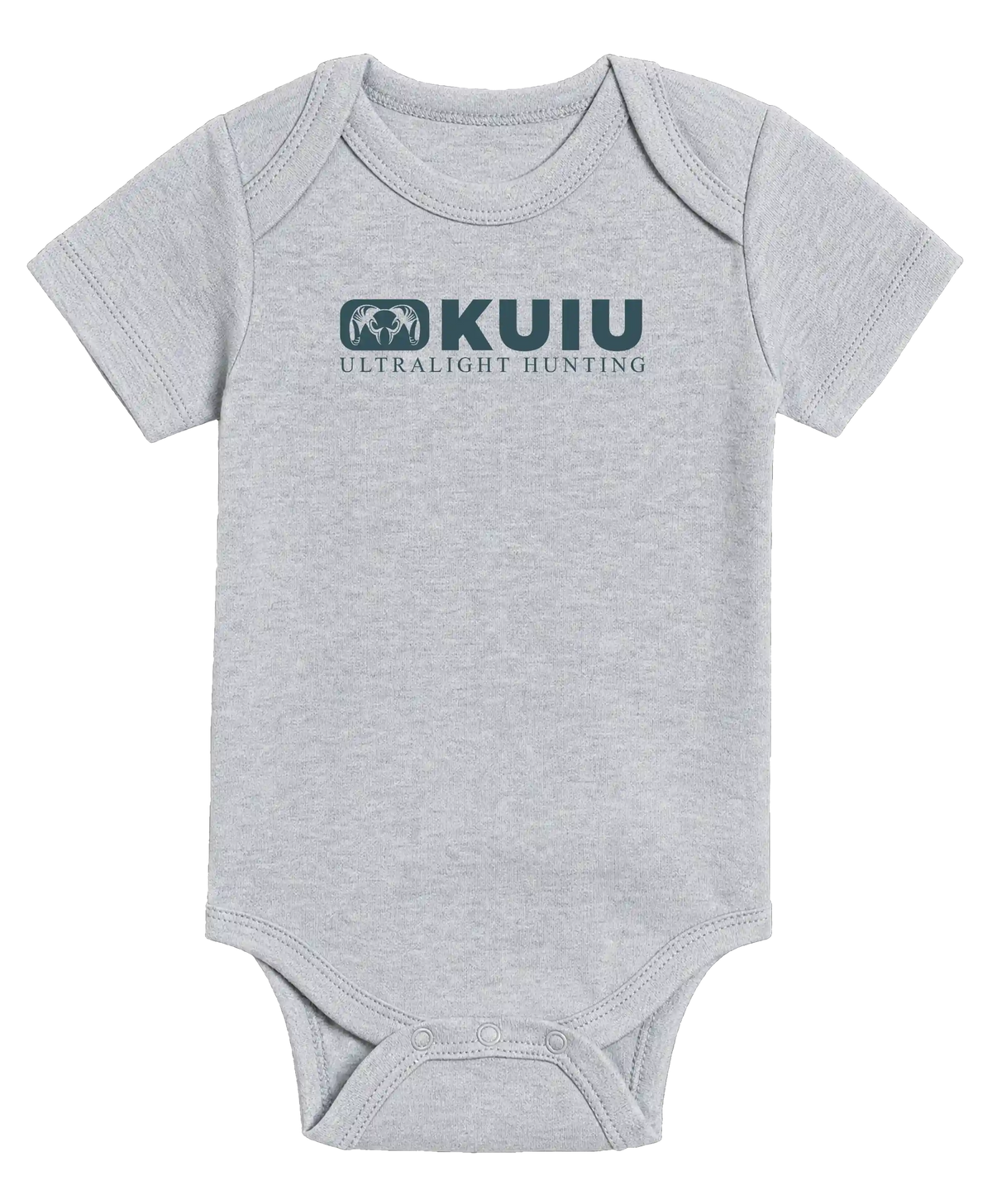 KUIU Block Logo Baby One-Piece | Heather Grey