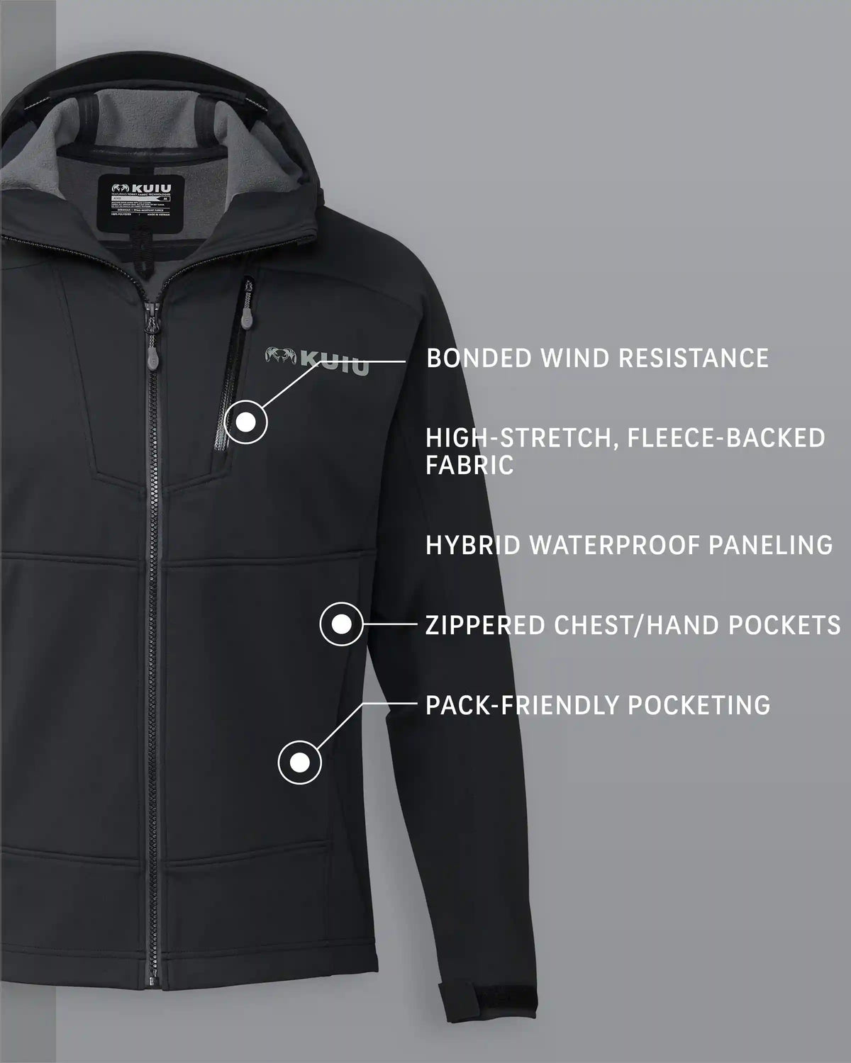Axis Hybrid Hooded Jacket | Carbon