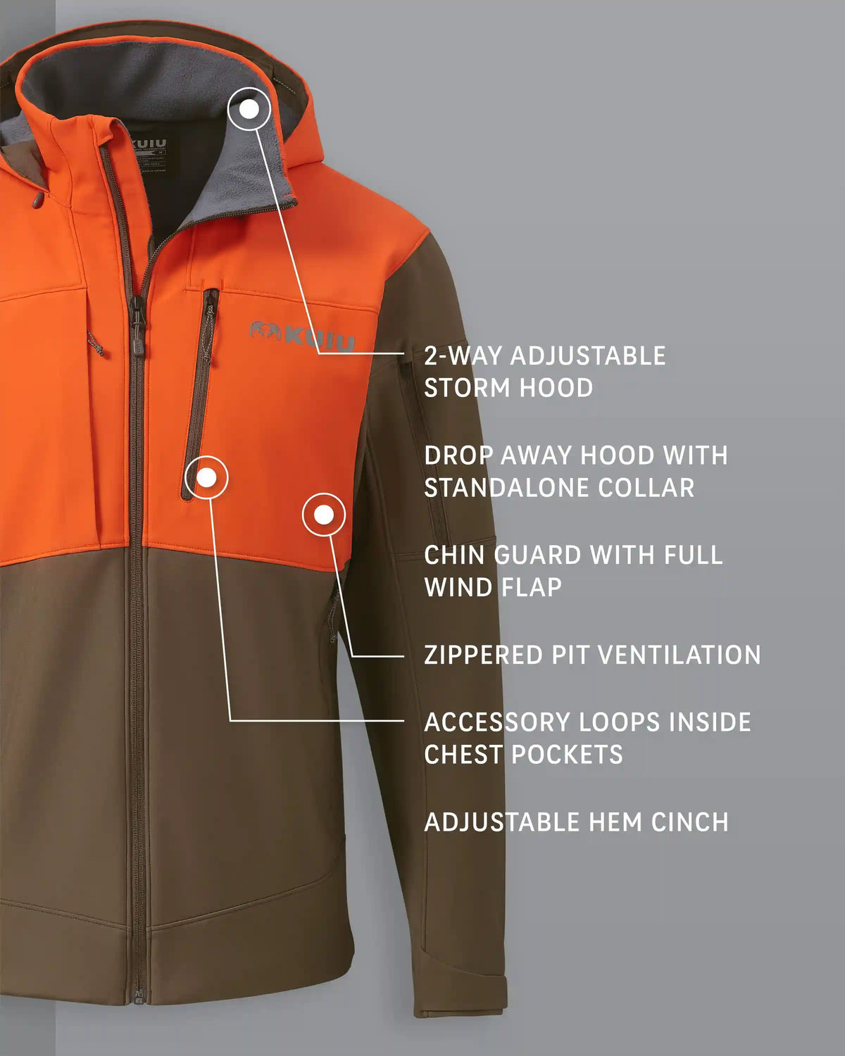 Guide PRO Hooded Jacket | Blaze/Major Brown