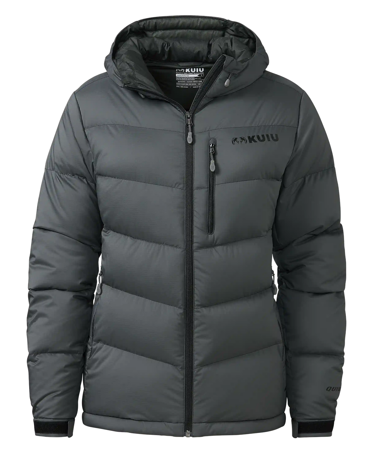 Women's Super Down PRO Hooded Jacket | Gunmetal